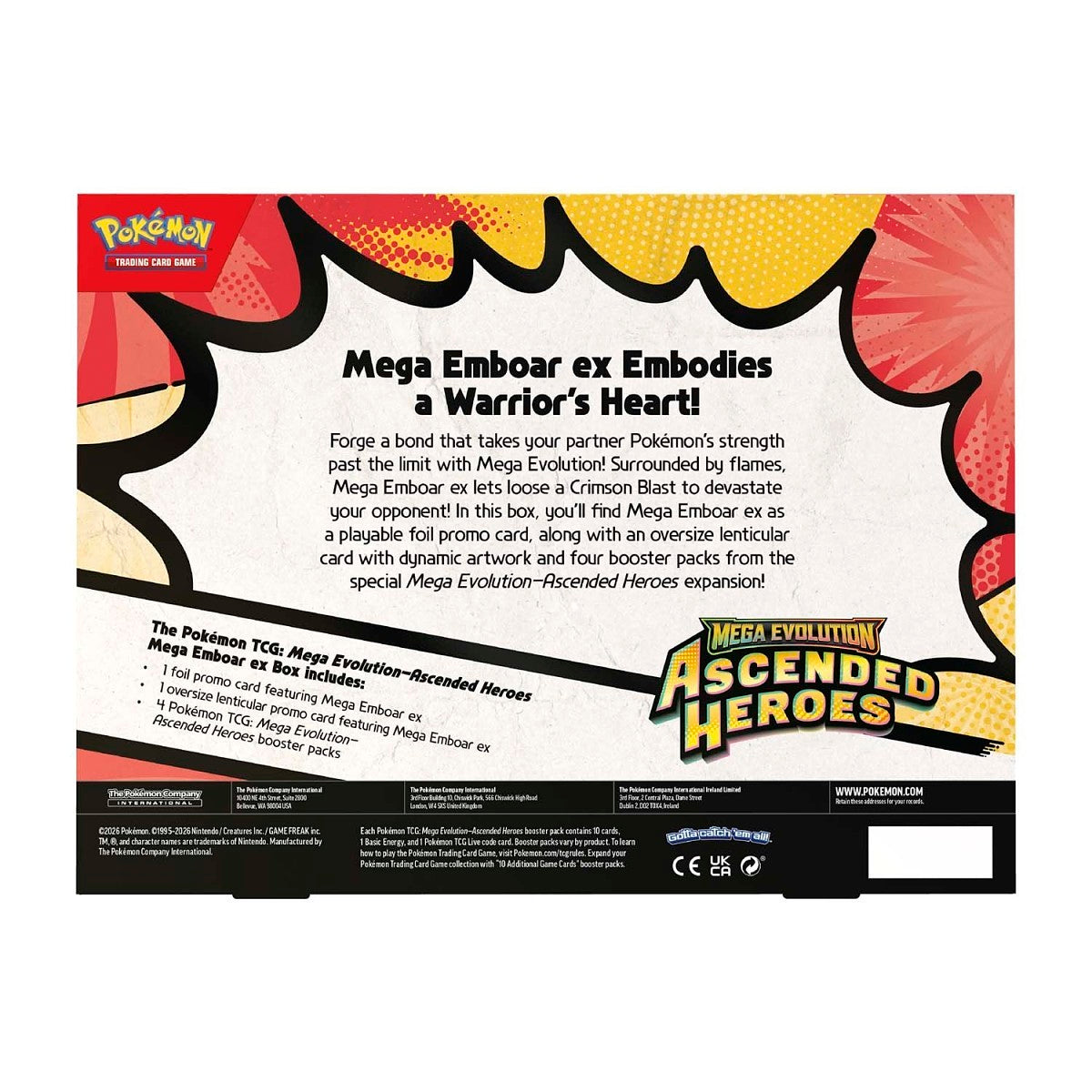 Pokemon TCG: ME02.5 Ascended Heroes - Mega Emboar ex Box