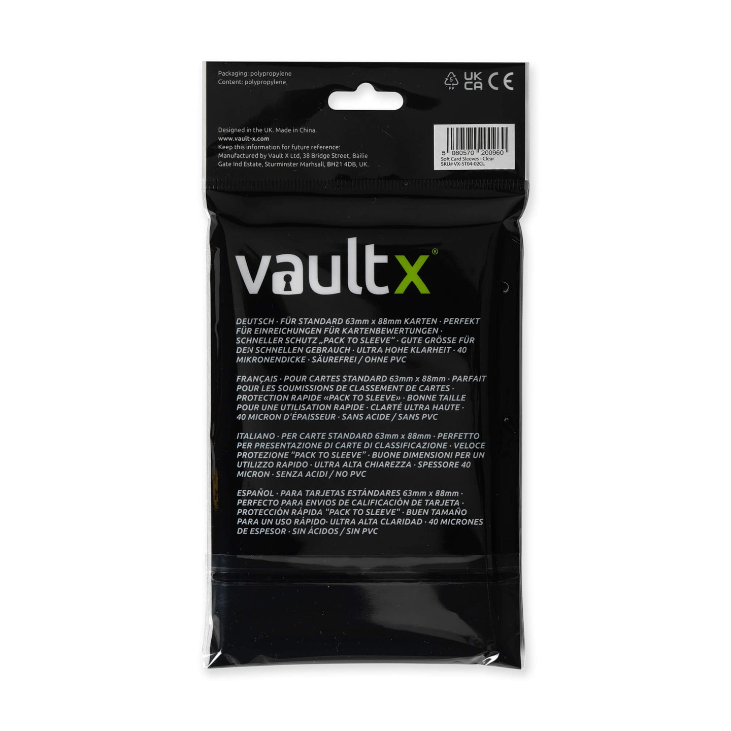 Vault X: Soft Card Sleeves (200kpl)